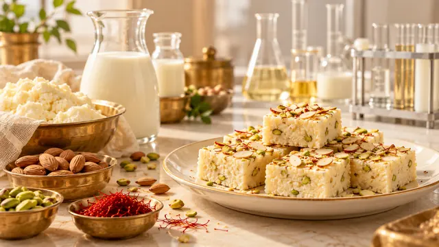 ताज़ा दूध, खोया, मेवे और केसर